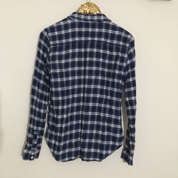 Paige blue flannel button down xs - Picture 3 of 6